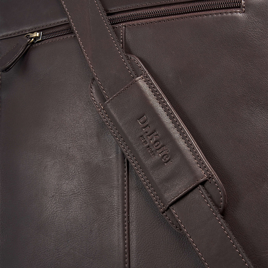 Сумка через плечо Dr.Koffer из натуральной кожи коричневая