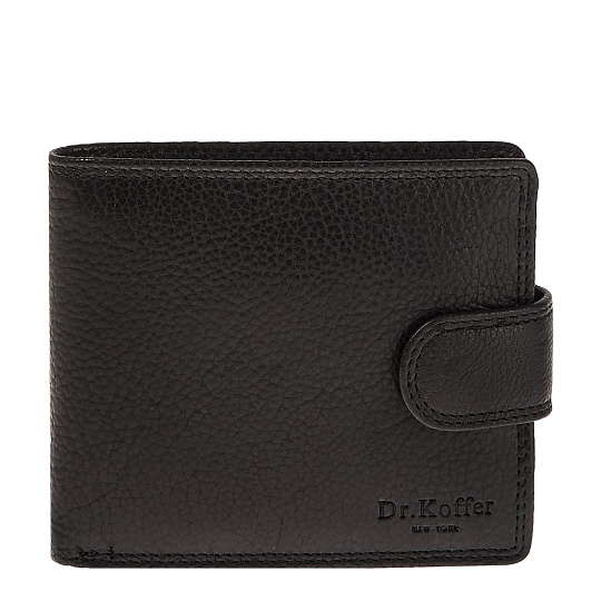 Портмоне Dr.Koffer из натуральной кожи черное