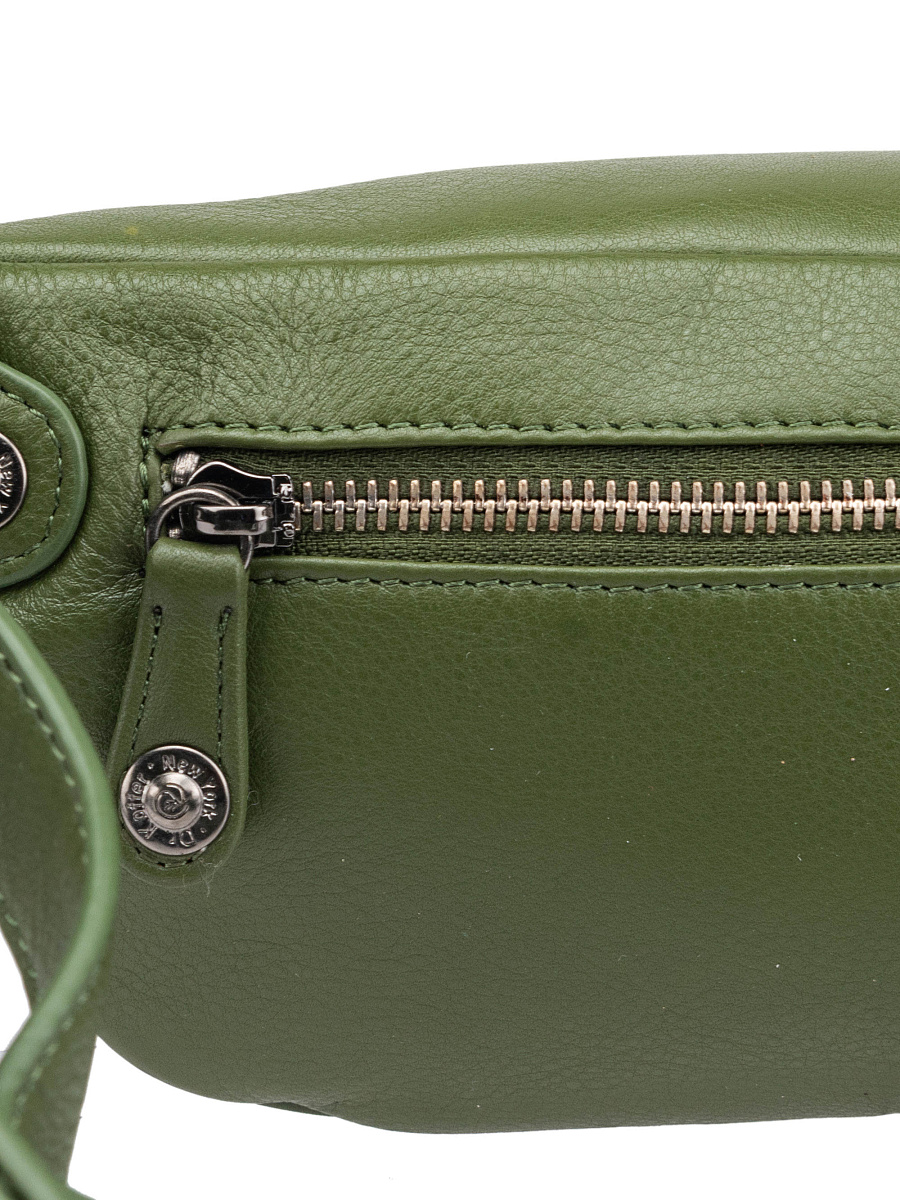 Сумка на пояс Dr. Koffer из натуральной кожи зеленая