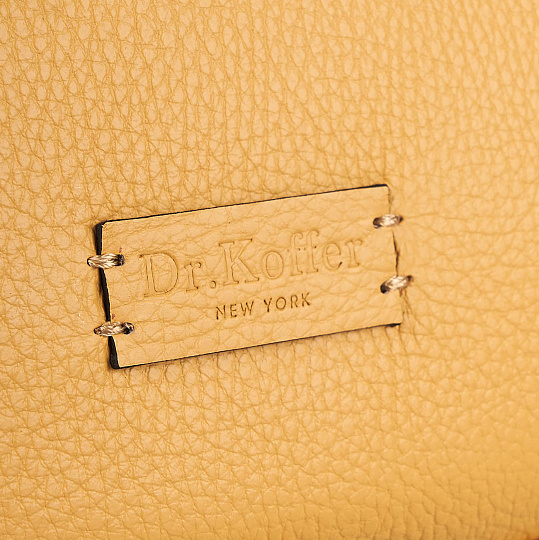 Женская сумка Dr. Koffer из натуральной кожи оранжевая