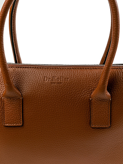 Женская сумка Dr.Koffer из натуральной кожи коричневая