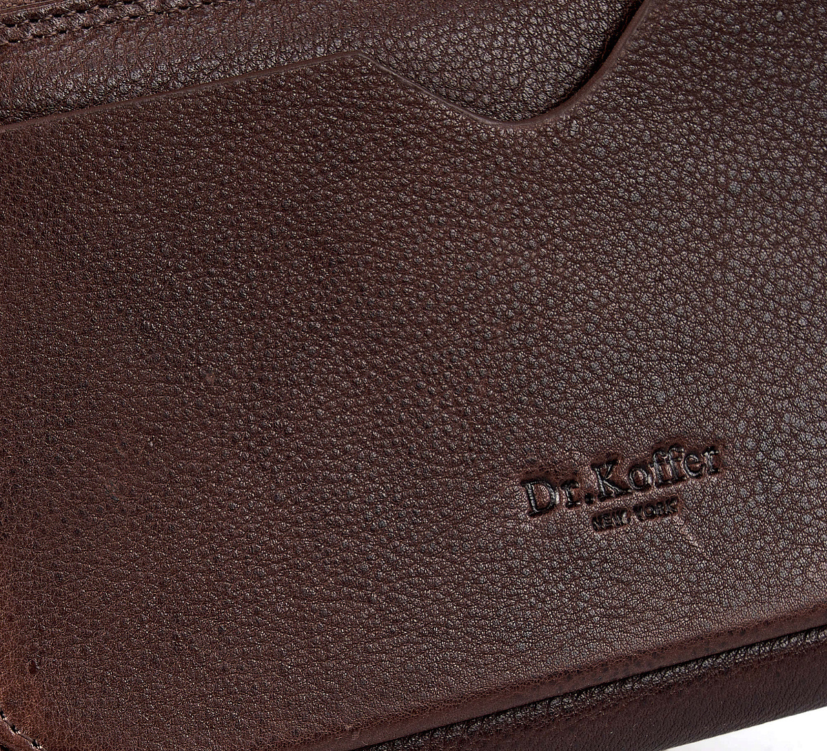 Портмоне Dr.Koffer из натуральной кожи коричневое