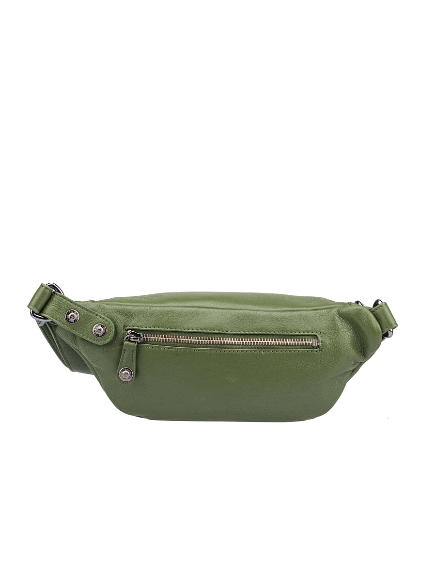 Сумка на пояс Dr. Koffer из натуральной кожи зеленая