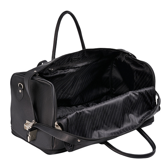 Сумка дорожная Dr.Koffer из натуральной кожи черная