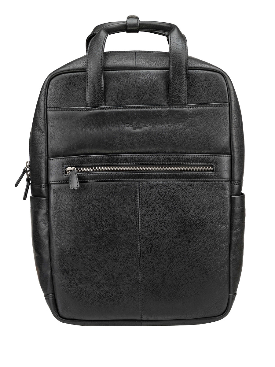 Рюкзак Dr. Koffer из натуральной кожи черный