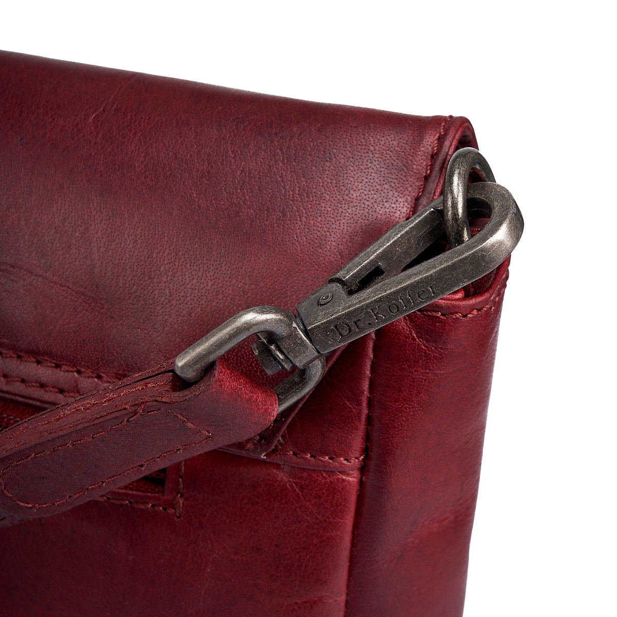 Женская сумка Dr. Koffer из натуральной кожи бордовая