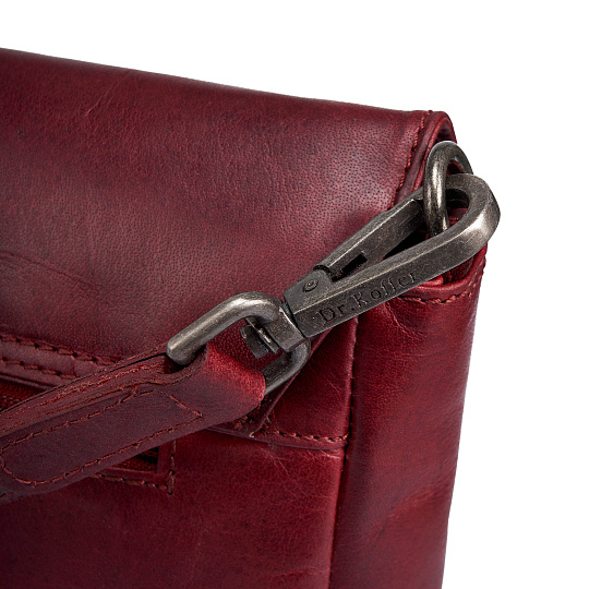 Женская сумка Dr. Koffer из натуральной кожи бордовая