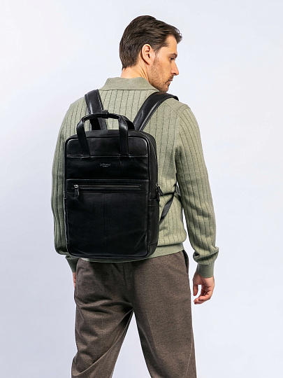 Рюкзак Dr. Koffer из натуральной кожи черный