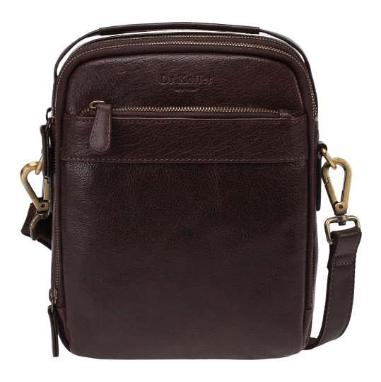 Сумка через плечо Dr.Koffer из натуральной кожи коричневая