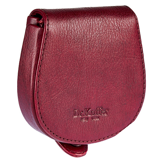 Монетница Dr.Koffer из натуральной кожи бордовая