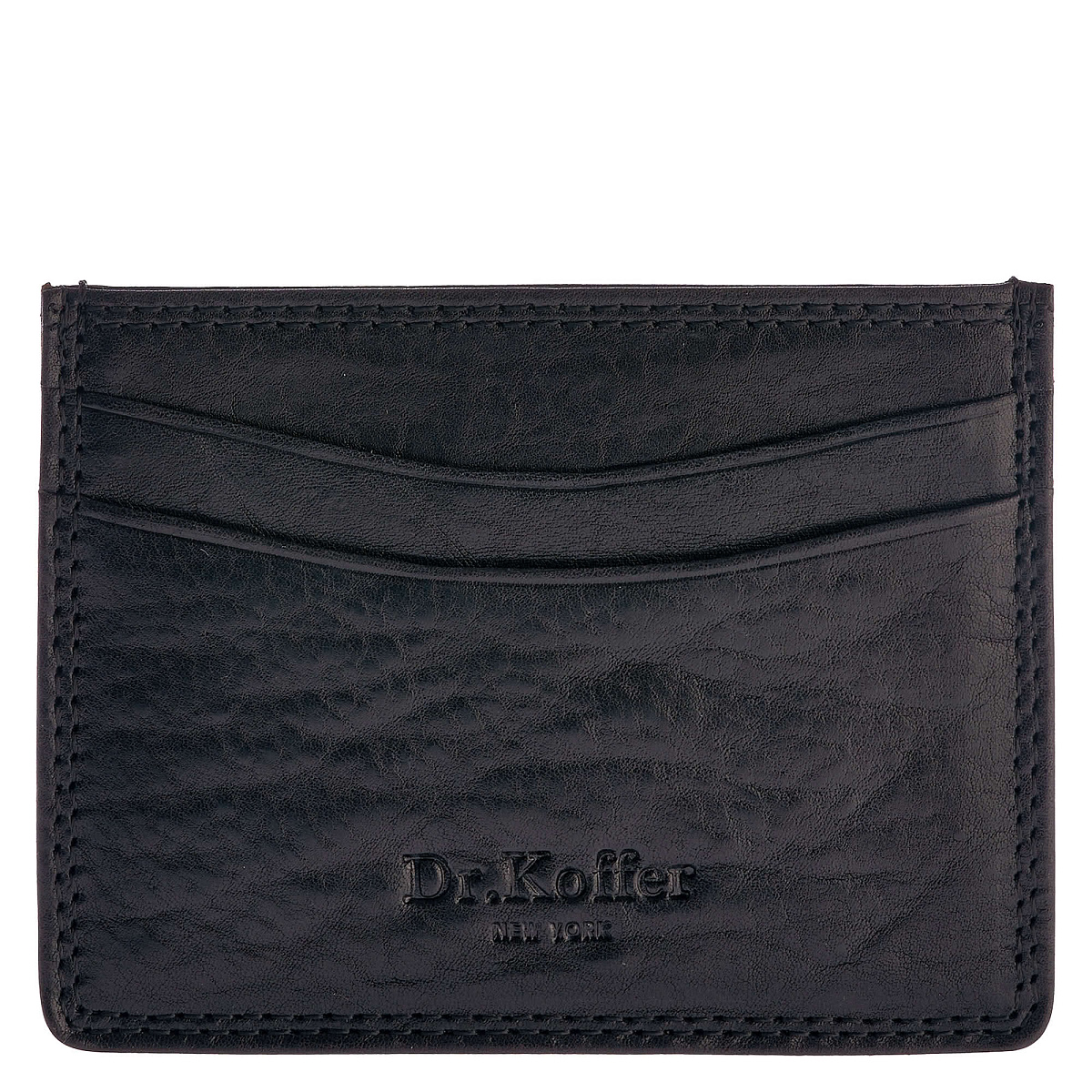 Кредитница Dr.Koffer из натуральной кожи черная