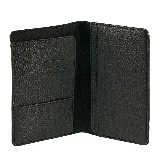 Обложка для паспорта Dr.Koffer из натуральной кожи черная