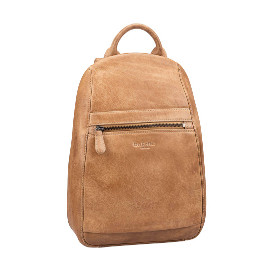 Рюкзак Dr.Koffer из натуральной кожи бежевый