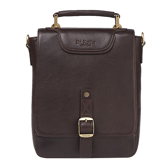 Сумка через плечо Dr.Koffer из натуральной кожи коричневая