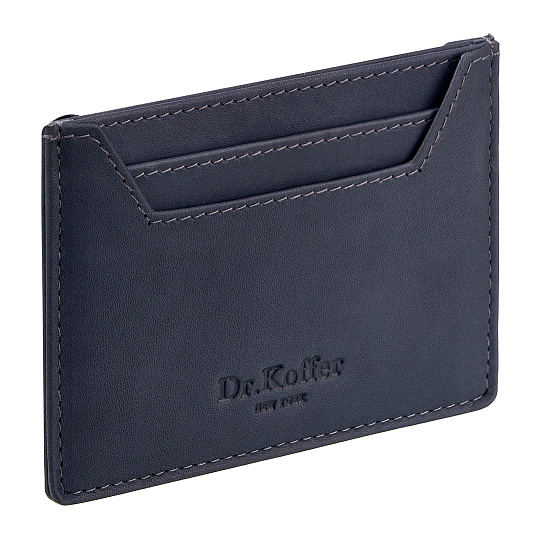 Кредитница Dr.Koffer из натуральной кожи синяя