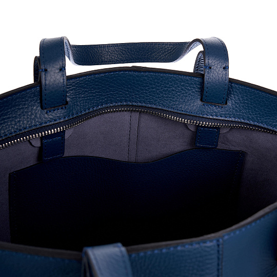 Женская сумка Dr. Koffer из натуральной кожи синяя