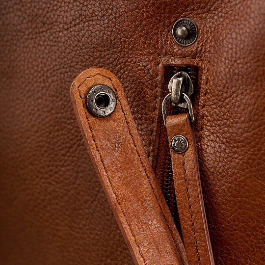 Рюкзак Dr.Koffer из натуральной кожи светло-коричневый