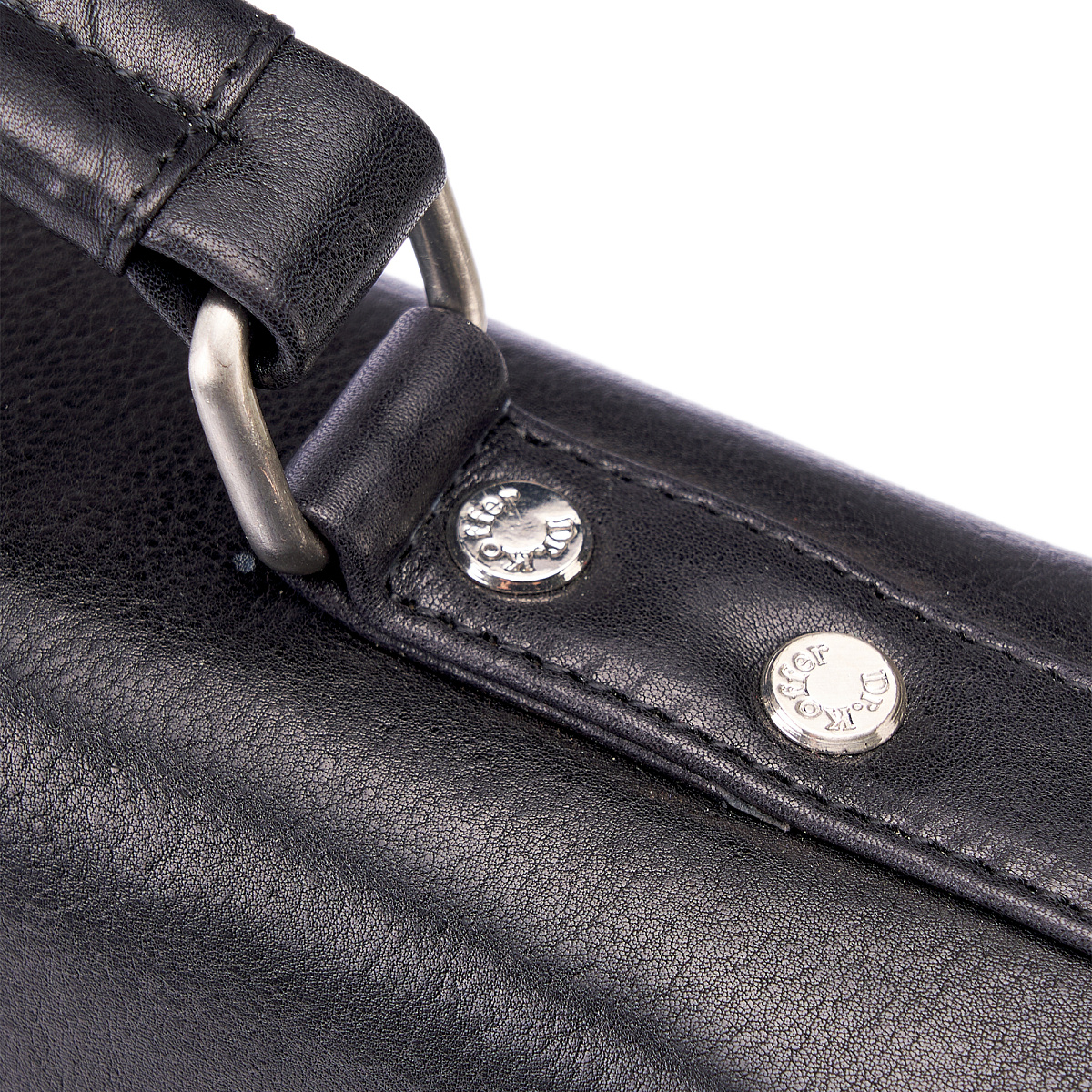 Портфель Dr.Koffer из натуральной кожи черный