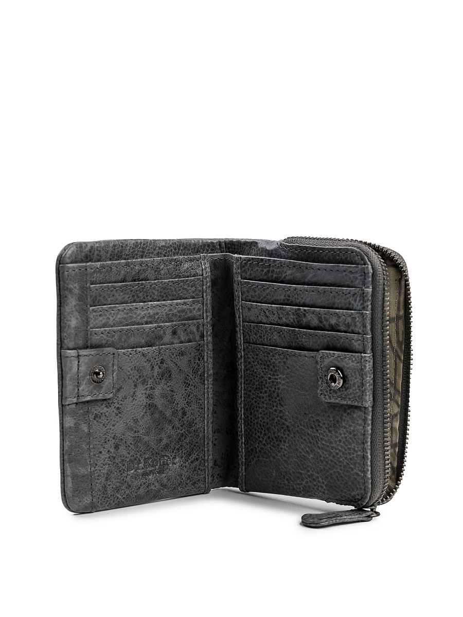 Портмоне Dr.Koffer из натуральной кожи серое