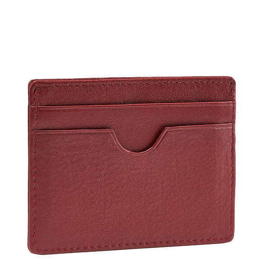 Кредитница Dr.Koffer из натуральной кожи бордовая