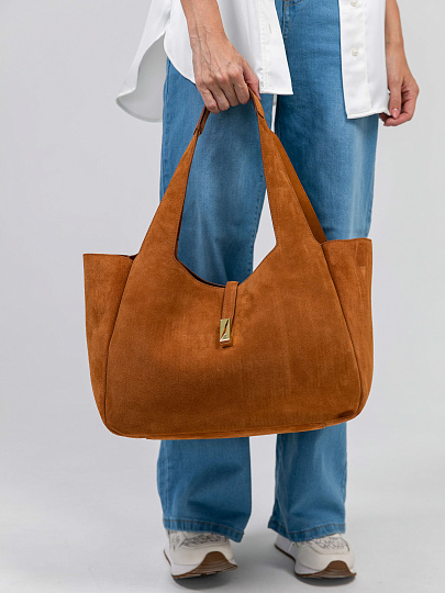 Женская сумка Dr.Koffer из натуральной кожи рыже-коричневая