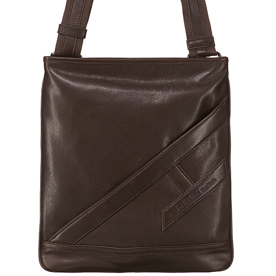 Сумка через плечо Dr.Koffer из натуральной кожи коричневая