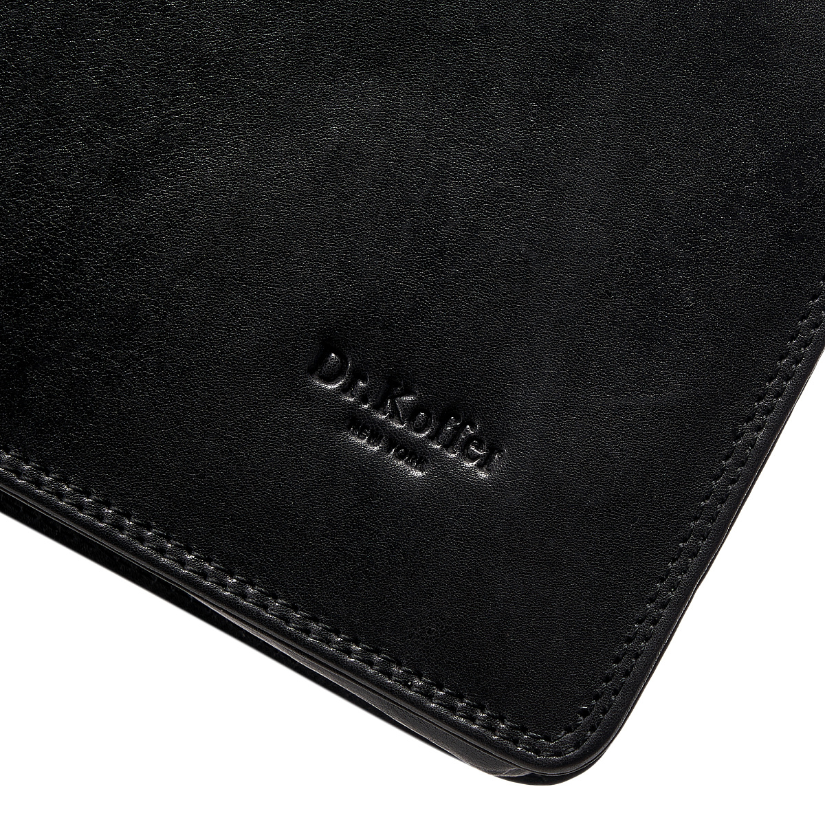 Деловая сумка Dr.Koffer из натуральной кожи черная