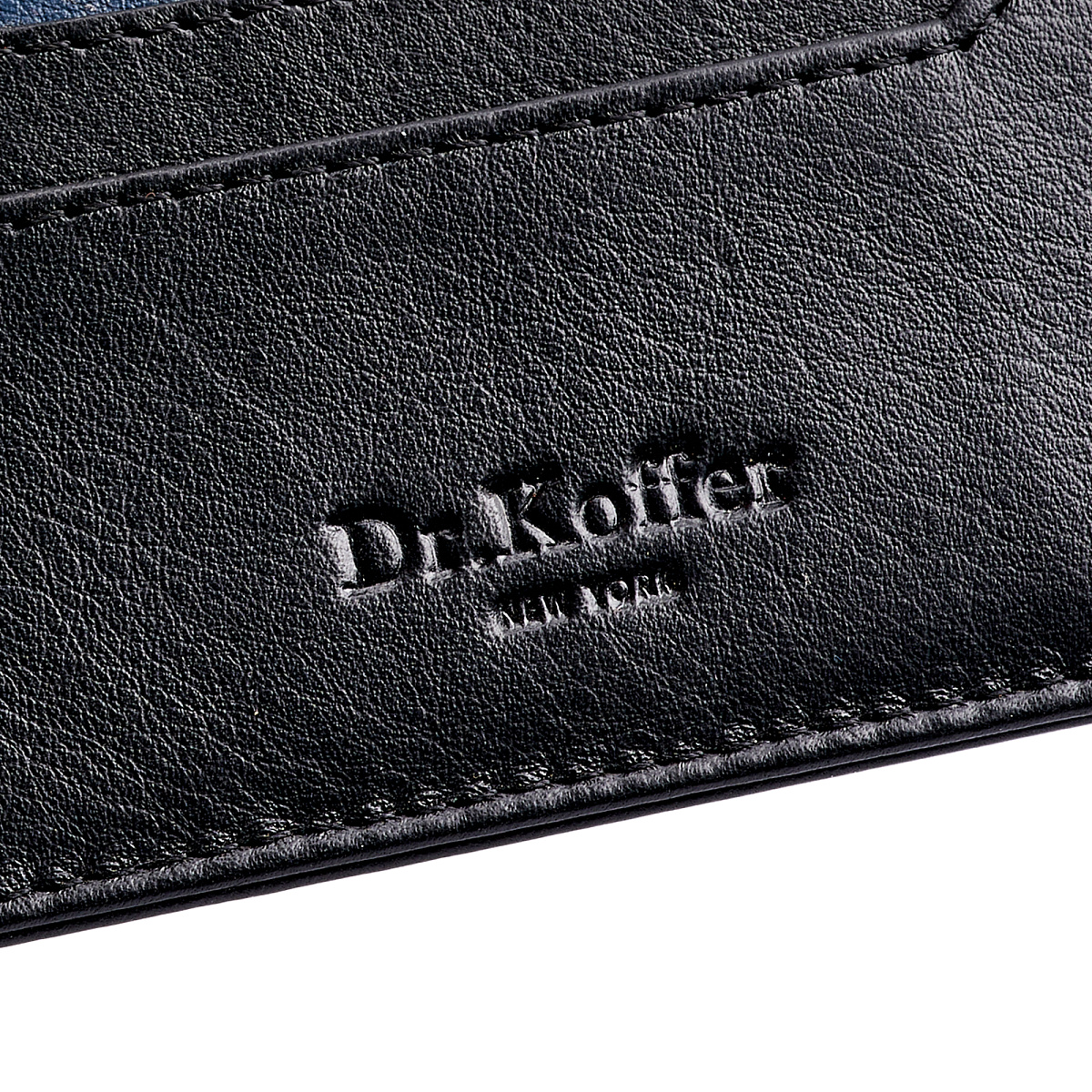 Кредитница Dr.Koffer из натуральной кожи черная
