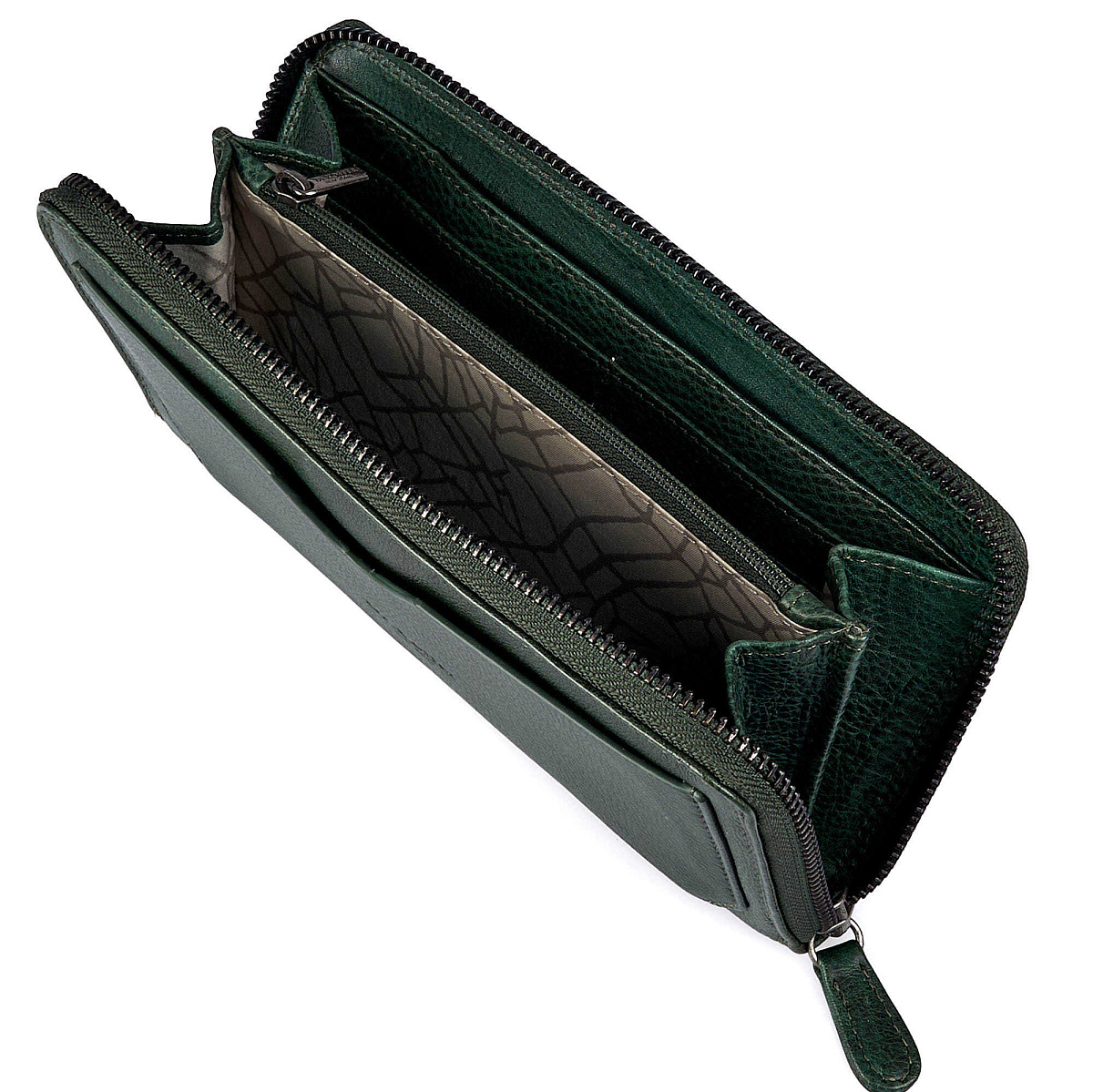 Портмоне Dr.Koffer из натуральной кожи зеленое