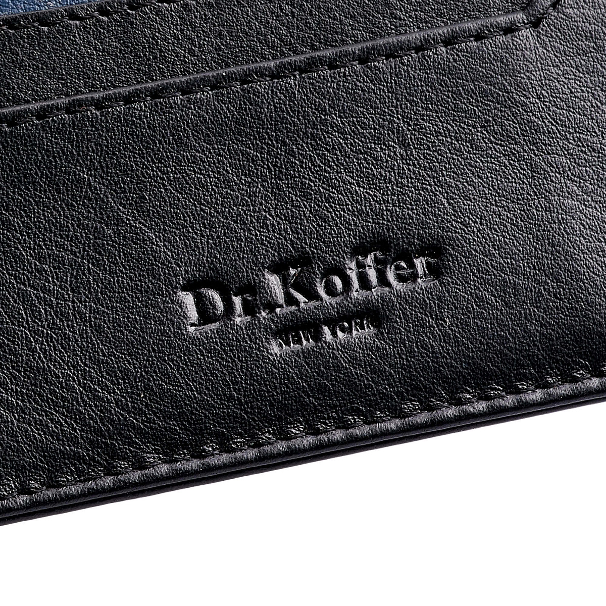 Кредитница Dr.Koffer из натуральной кожи черная
