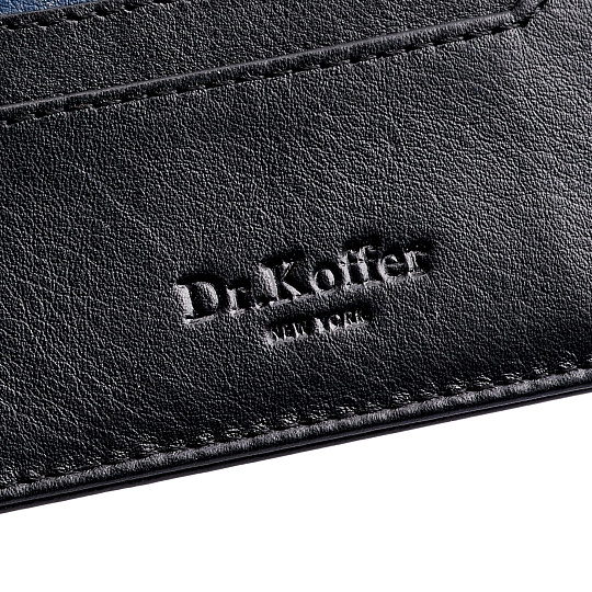 Кредитница Dr.Koffer из натуральной кожи черная
