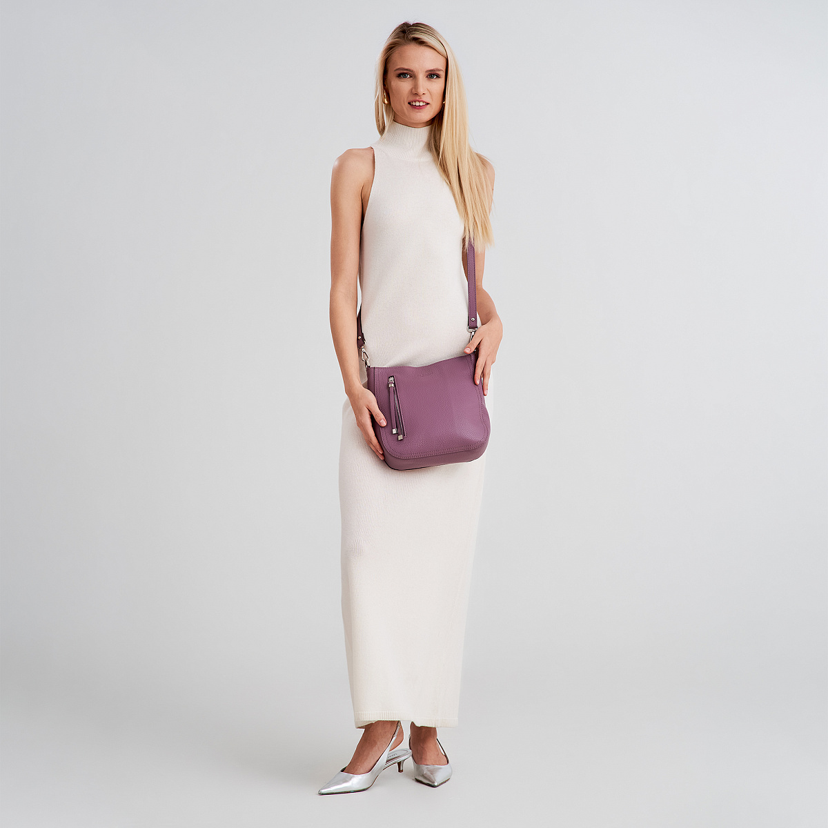 Женская сумка Dr. Koffer из натуральной кожи розовая