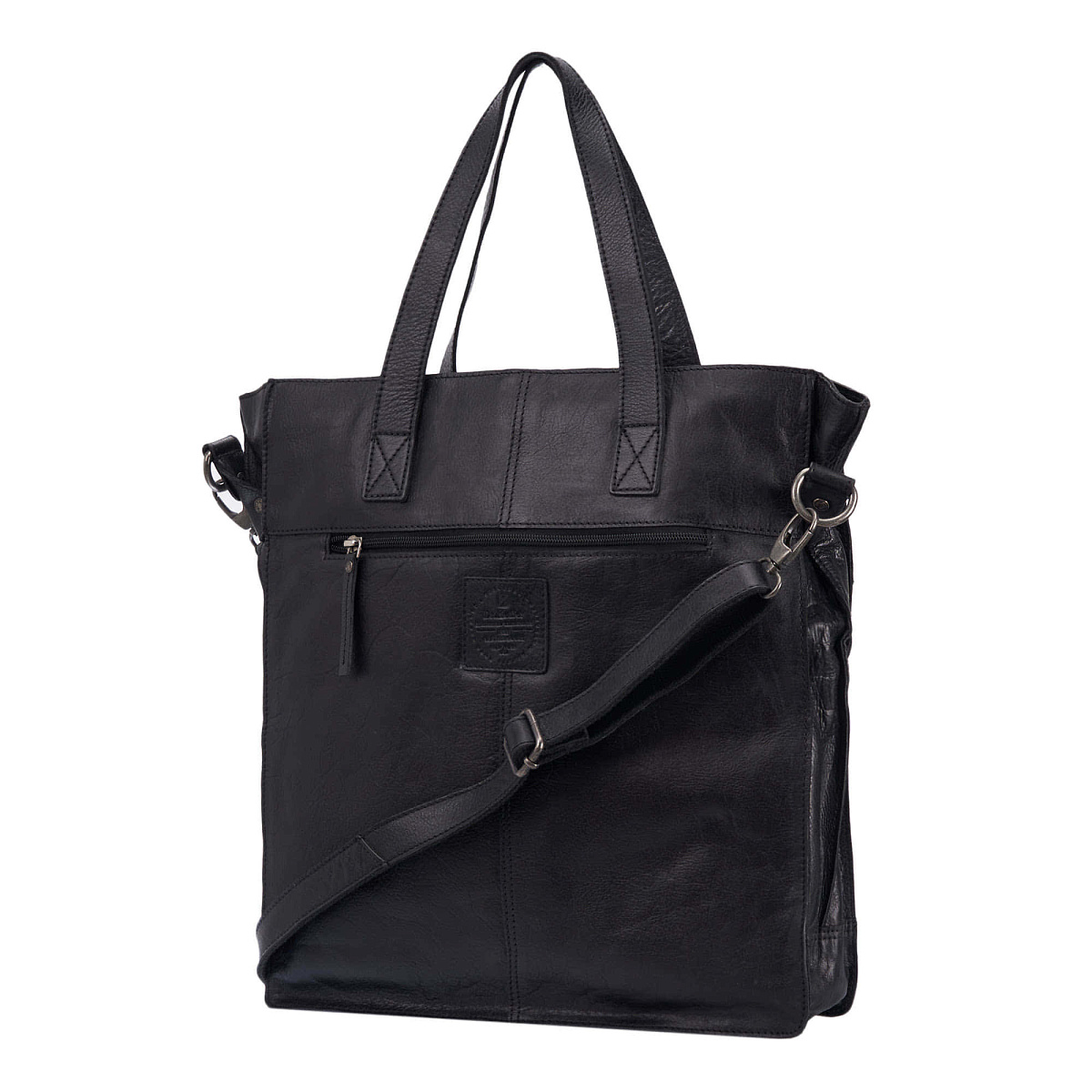 Деловая сумка Dr.Koffer из натуральной кожи черная