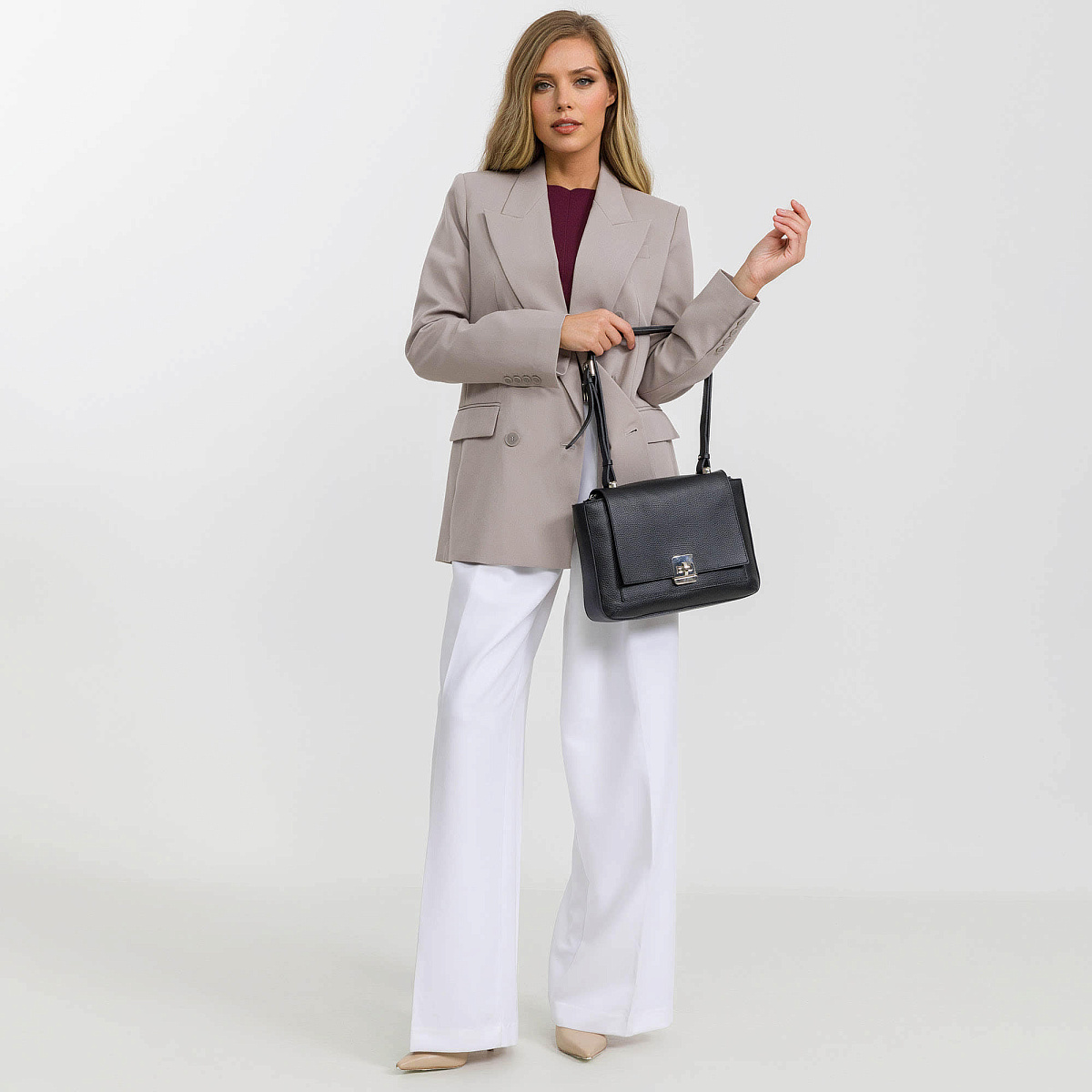 Женская сумка Dr. Koffer из натуральной кожи черная