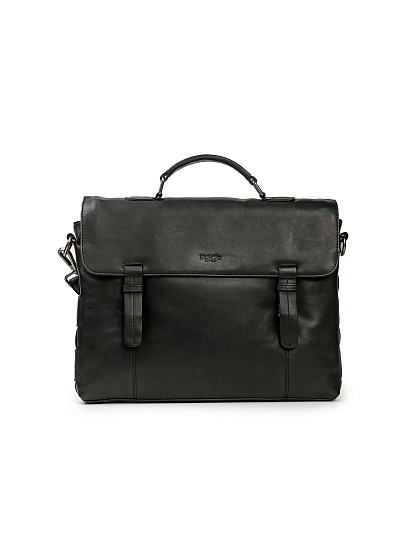 Портфель Dr.Koffer из натуральной кожи черный