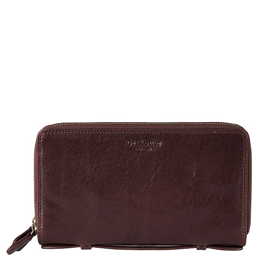 Портмоне Dr.Koffer из натуральной кожи коричневое