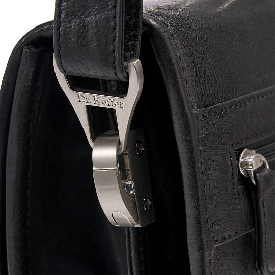 Портфель Dr.Koffer из натуральной кожи черный