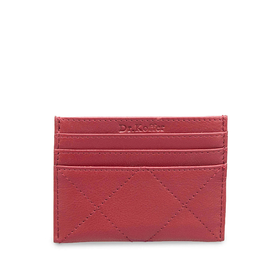 Кредитница Dr.Koffer из натуральной кожи красная