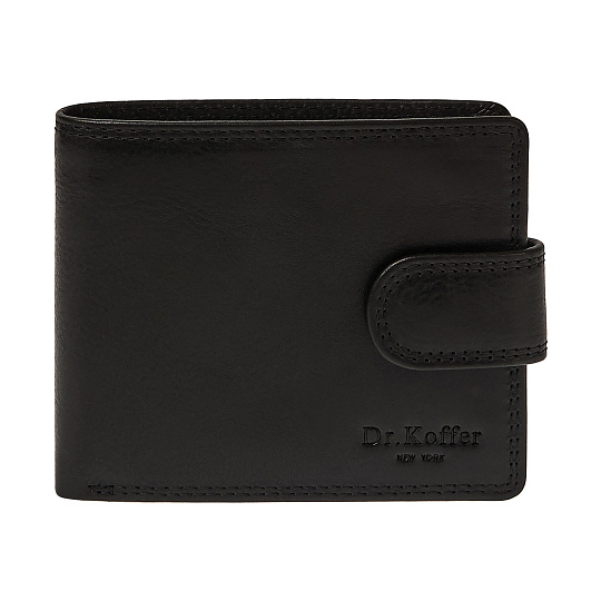 Портмоне Dr.Koffer из натуральной кожи черное