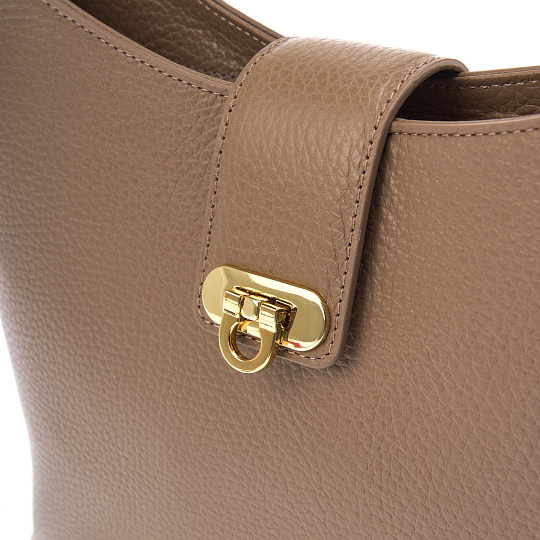 Женская сумка  Dr. Koffer из натуральной кожи бежевая