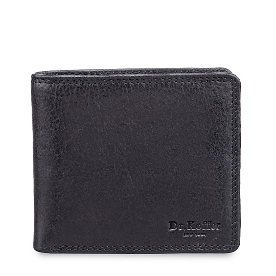 Портмоне Dr.Koffer из натуральной кожи черное