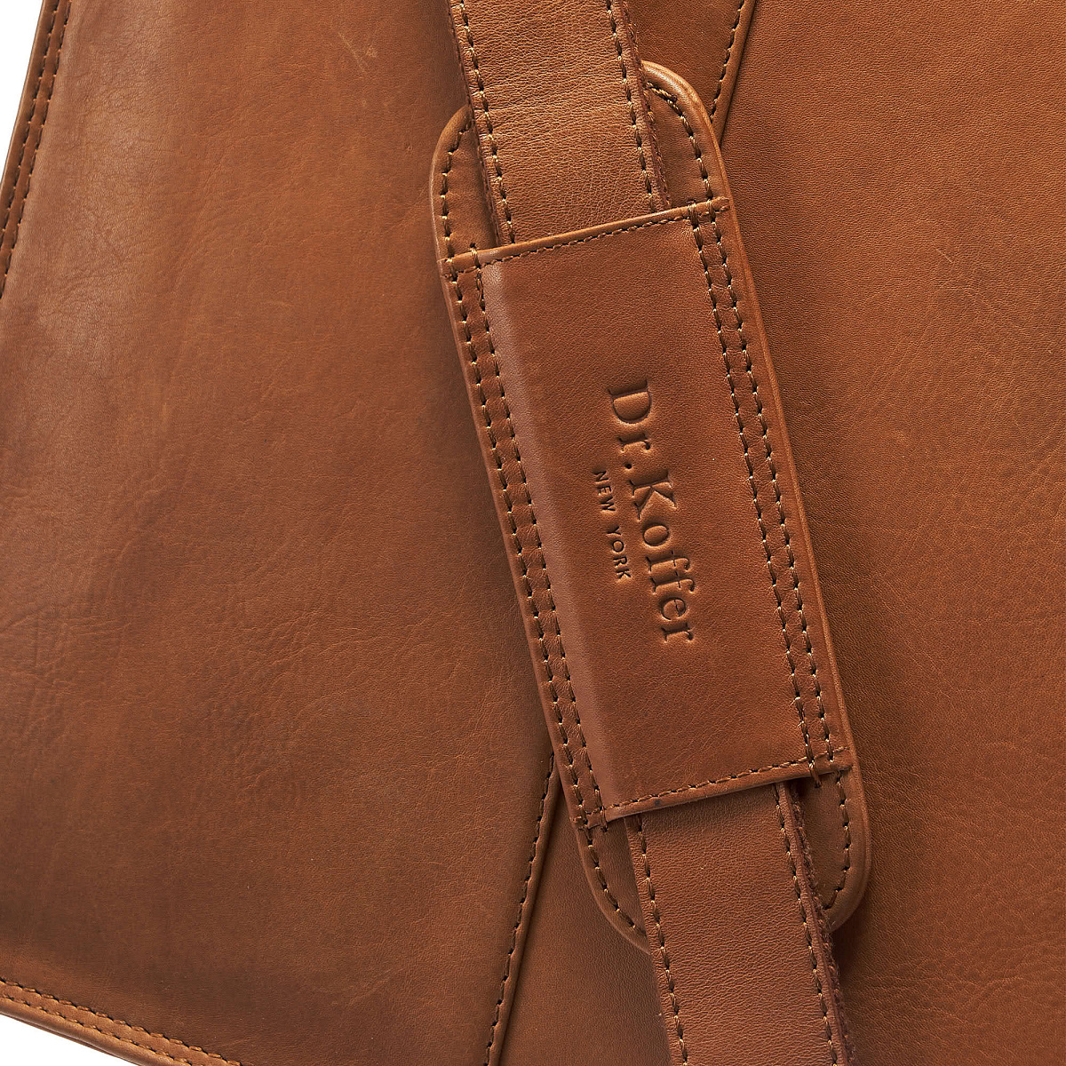 Сумка через плечо Dr.Koffer из натуральной кожи коричневая