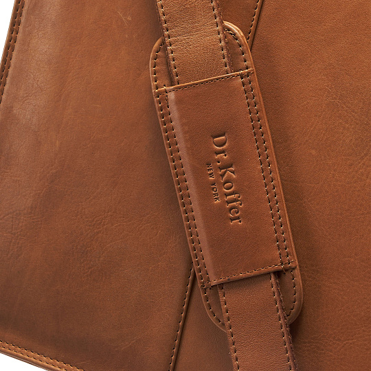 Сумка через плечо Dr.Koffer из натуральной кожи коричневая