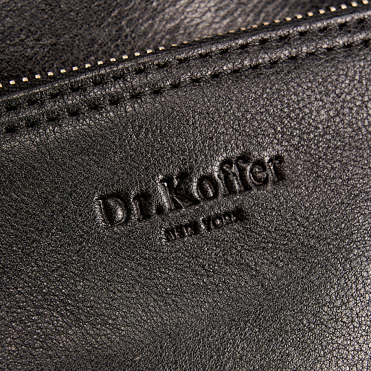 Сумка через плечо Dr.Koffer из натуральной кожи черная