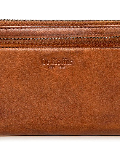 Портмоне Dr.Koffer из натуральной кожи светло-коричневое