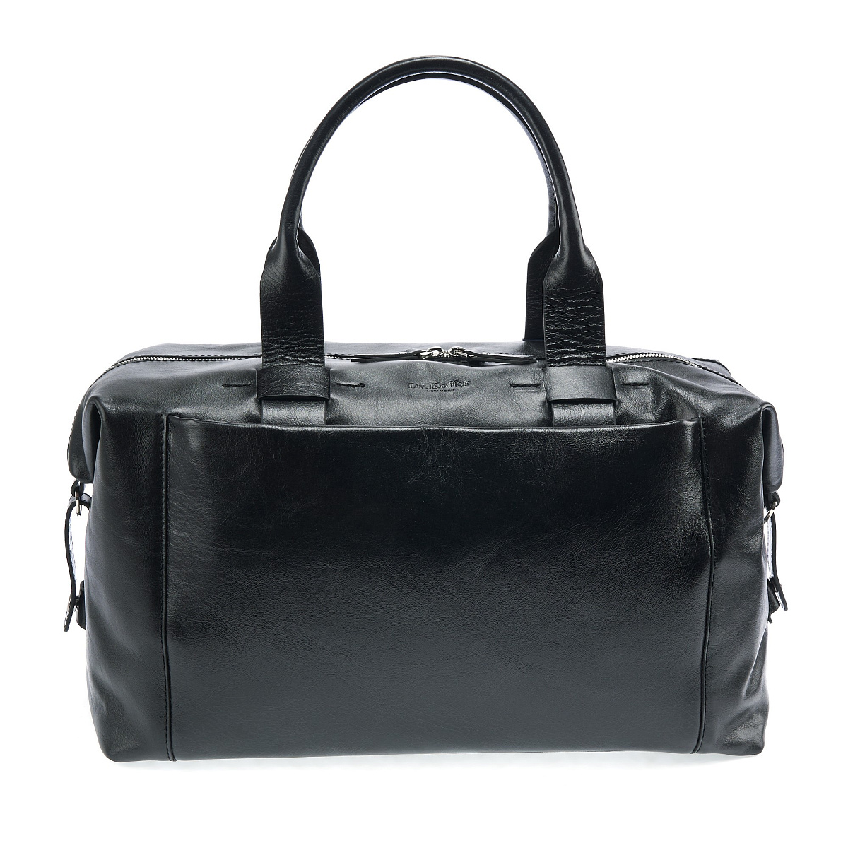Сумка дорожная Dr. Koffer из натуральной кожи черная
