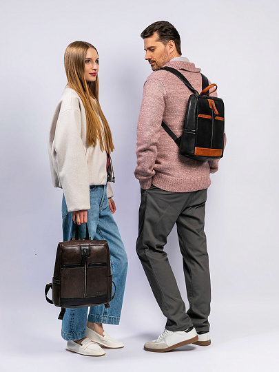 Рюкзак Dr. Koffer из натуральной кожи коричневый