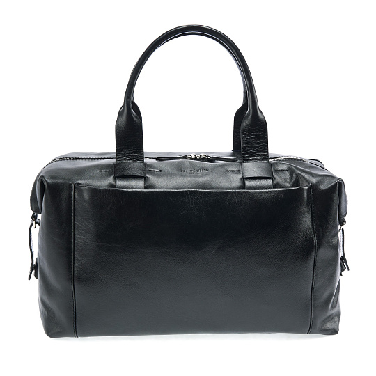 Сумка дорожная Dr. Koffer из натуральной кожи черная
