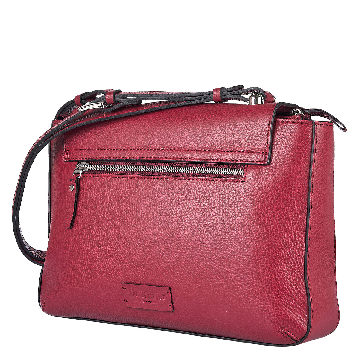 Женская сумка Dr. Koffer из натуральной кожи красная