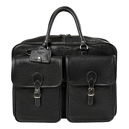 Сумка дорожная Dr.Koffer из натуральной кожи черная
